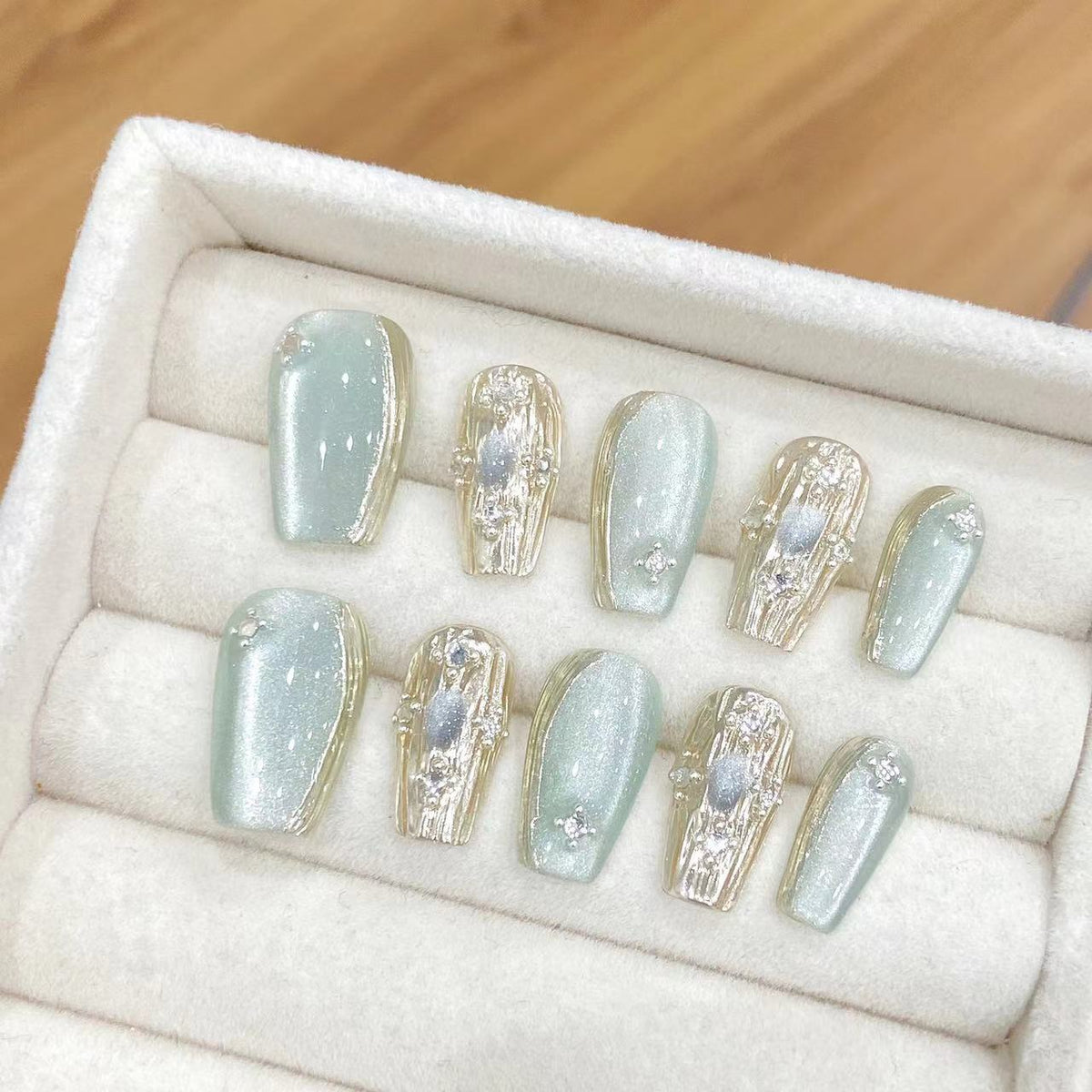 Icy Mirage press-on nails